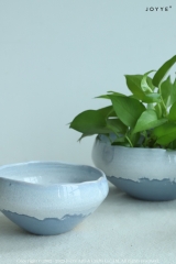 Ice Blue Half-dipped Vase and Planter Collection
