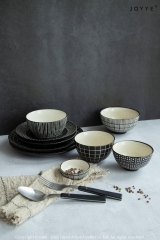 Classic Black and White Stripes Tableware