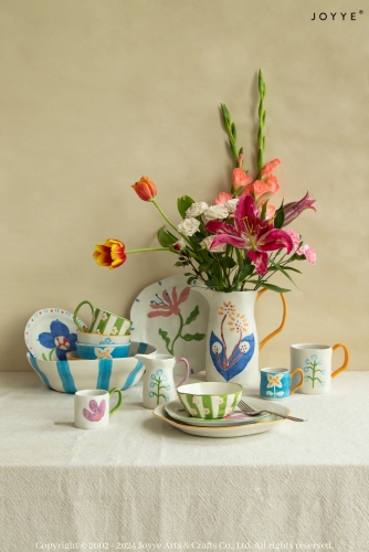 Romantic Hand-painted Flowers Tableware Collection