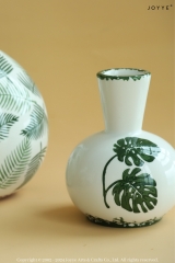 White and Green Crackle Glaze Vase Collection