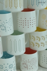 Chic Debossed Patterned Mug Collection