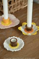 Spring Colorful Embossed Floral Candle Holder Collection