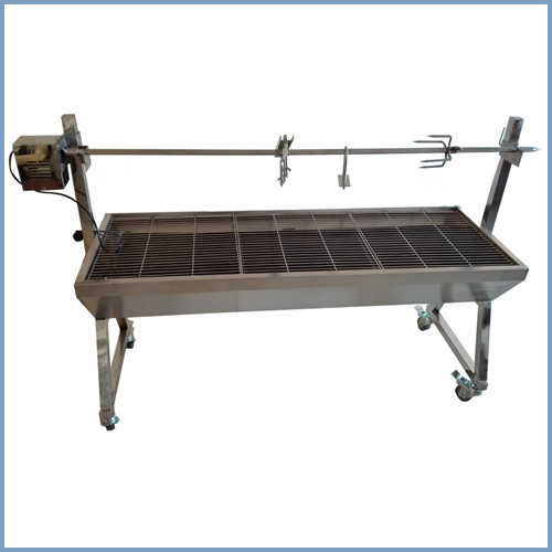 Commercial stainless steel charcoal lamb pig bbq grill spit roast machine