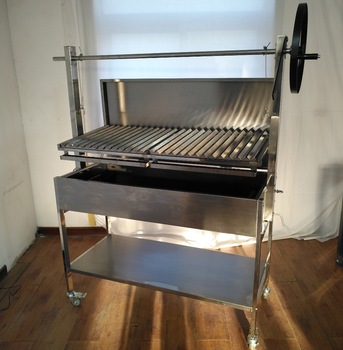 Adjustable traditional Asado bbq rotisserie argentine