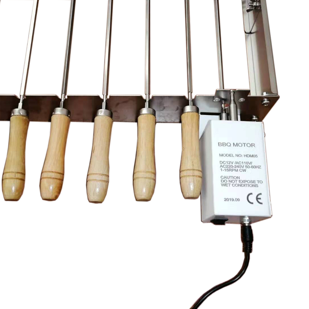BBQ Cypriot kebab skewers top set Rotisserie with motor power