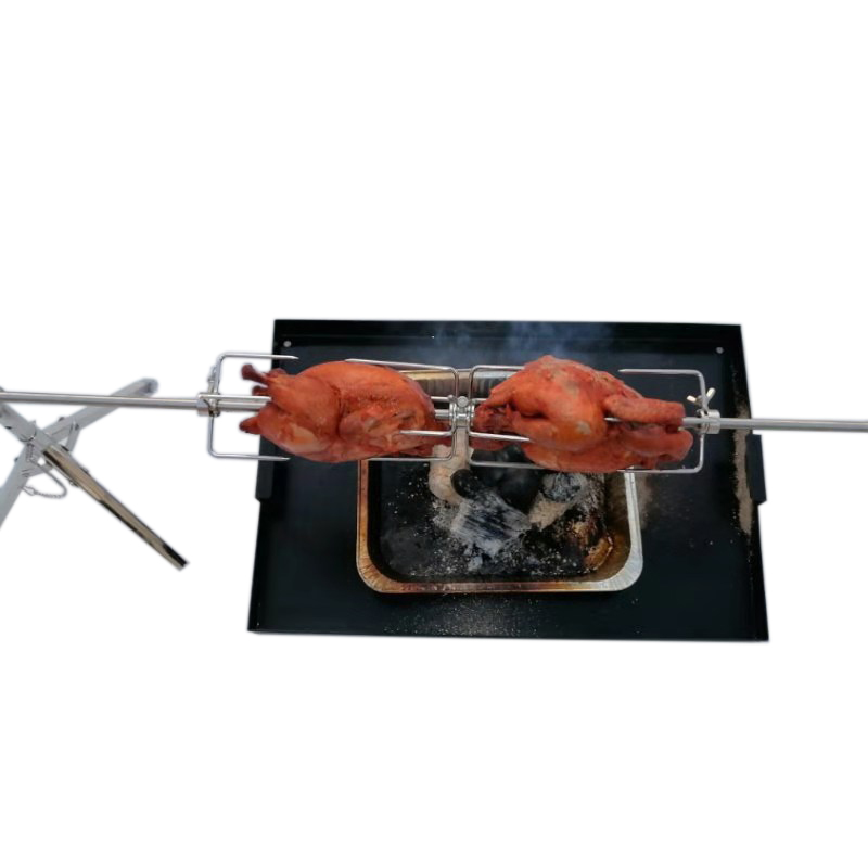 Universal Grill Rotisserie Spit Rod Kit Portable Electric