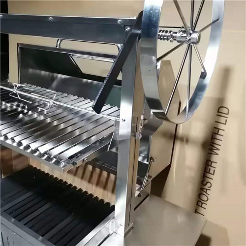 Stainless BBQ Grill Kit with Argentinian Adjustable Heights Charcoal