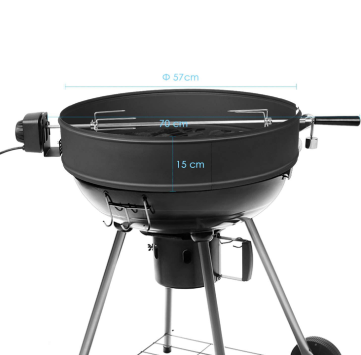 about Onlyfire Stainless Steel Rotisserie Ring Kit 21.5 22.5" Charcoal