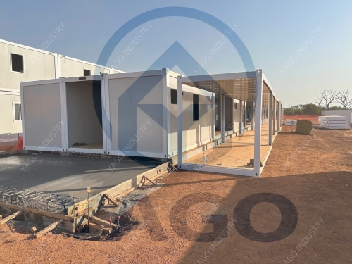 Flat Pack Container Accommodation and Dining Building Mining Camp in Côte d'Ivoire