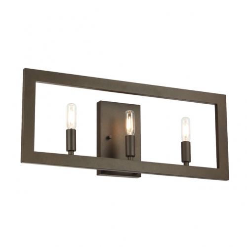 Vanity Light, Retro 3 Light Wall Light with LED Bulb Dark Bronze Finish for Bathroom & Kitchen XB-W1278-3-DB