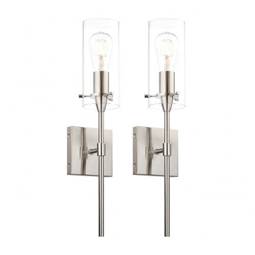 Brushed nickel deals wall sconce