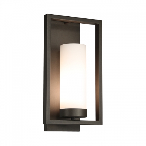 Sconces Wall Lighting, Modern Dark Bronze Wall Sconce with Glass Shade Indoor Bathroom Vanity Sconce Wall Light Fixture for Hallway Bedroom Corridor XB-W1143-GDB