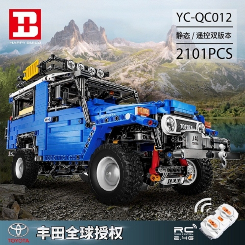 FJ40 2101pcs off-road vehicle adult particle assembly model Building Block Toy Ship From China YC-QC012