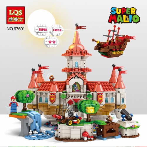 67601 Movie & Game Series Super Mary Castle Peachy Castle Building Block 2614pcs Bricks Toy Ship From China