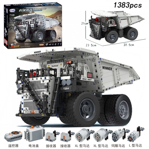 "Winner" 7120 Technic Mining Truck Building Blocks 1383pcs Bricks Toys For Gift Ship From China