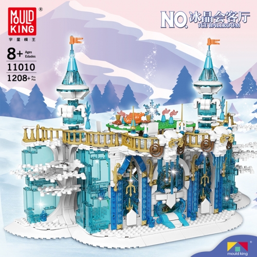 Mould King 11010 Castle series Ice Ballroom building blocks 1208pcs Toys For Gift ship from China