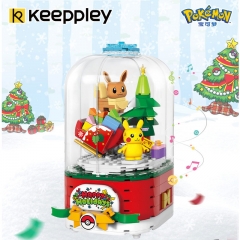 KEEPPLEY K20211 Pokemon Music Box Building Block Brick Toys From China