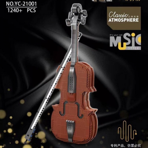 HappyBuild YC-21001 1240pcs Dreamer Series “”Bluetooth” Violin Model From China