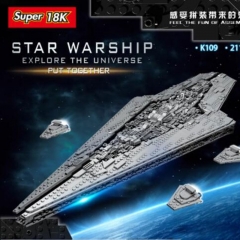 K109 Super 18k Star Warship Series Super Star Destroyer Model Set 2116pcs Bricks Gift Toys Ship From China.