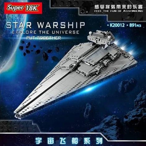 K106 Super 18K Star Warship Explore The Universe Put Together Building Blocks 891pcs Bricks Ship From China MOC-58723