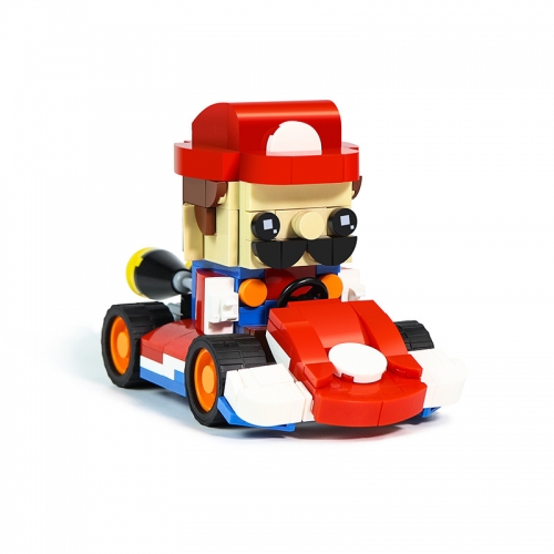 Small Particles Puzzle Toys Compatible with LEGO "Creative" Series MOC-2177 Mario Kart Ship From China
