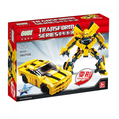 【Clearance Stock】GUDI 8711 Movie & Games Series Transform Series Bumblebee Building Blocks 238pcs Bricks Toys Model Ship From China