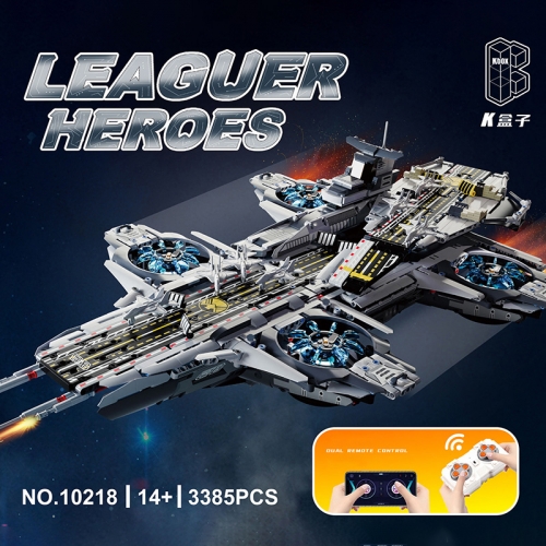 K-Box 10218 Moc Technical Leaguer Heroes Helicarrier building Blokcs 3385pcs bricks toys with Motor ship from China.