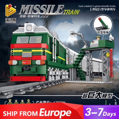 Panlos 628006 MOC Military WW2 Missile Train SS-24 Scalpel Model 4405PCS Building Blocks Ship From Europe 3-7 Days Delivery