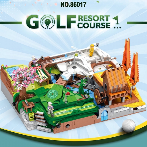 JuHang / Lin07 86017 Creator Golf Resort Course Building Blocks with USB Motor 3022pcs bricks Ship from China.