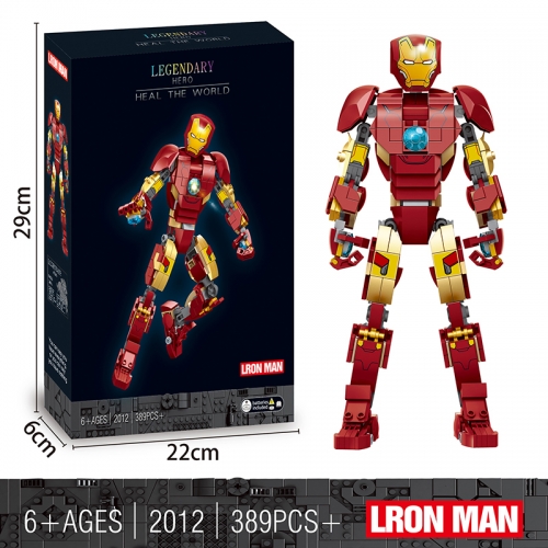 THUNDER 2012 MOC Movie Super Heros Marvel Iron Man Figure Mark 43 Building Blocks with 389pcs bricks Toys Ship from China.