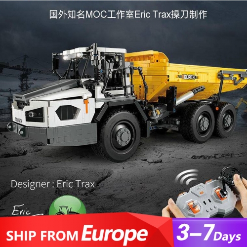 CaDA C61054 Moc Technical 1:17 Articulated Dump Truck Car Model 3067pcs Building Blocks Ship from Europe.