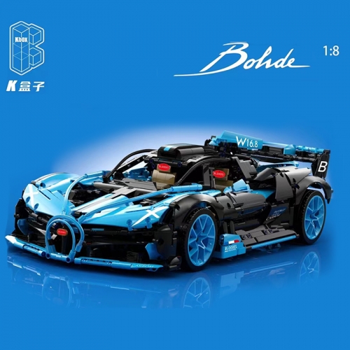 KBox 10211B Technice Blue Bugatti Bolide Building Blocks 3588pcs Bricks From China