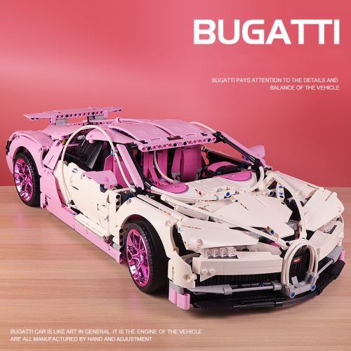 KING 55665 Moc Technic 1:8 static version BUG ATTI Pink Sports Car Building Blocks 4031Pcs Bricks Toys From China.