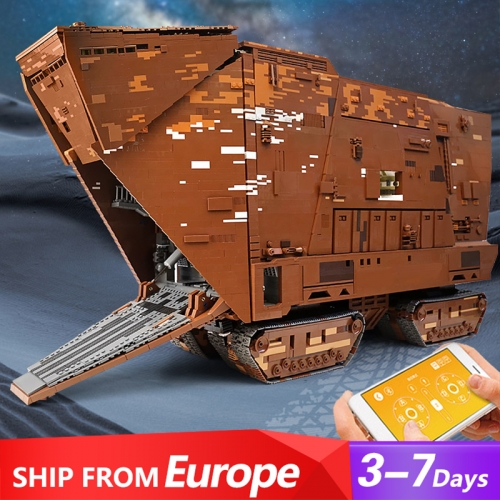 Mould King 21009 MOC Movie & Game Star Wars Cavegod UCS Sandcrawler Building Blocks Toys 13168pcs Bricks From Europe 3-7 Days Delivery