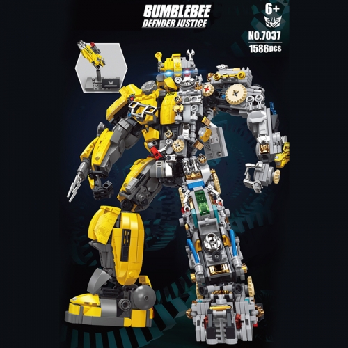 LW 7037 MOC Movie & Game Bumblebee Defnder Justice Building Blocks 1586PCS Bricks Toys From China Delivery.