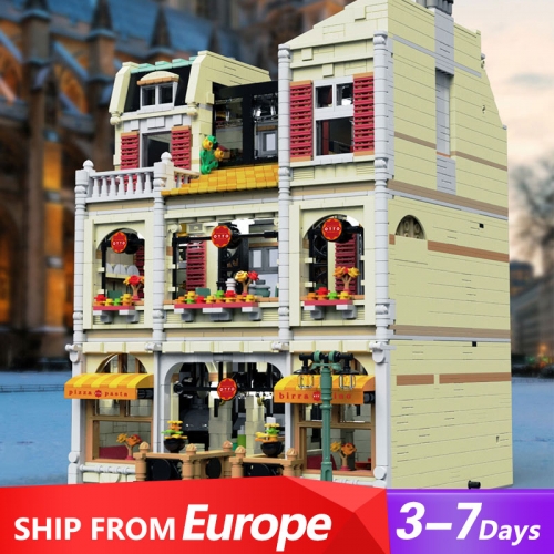 UrGe 10202 Creator Expert Modular Buildings Pizzeria Shop Building Blocks 5588pcs Bricks Toys From Europe 3-7 Days Delivery