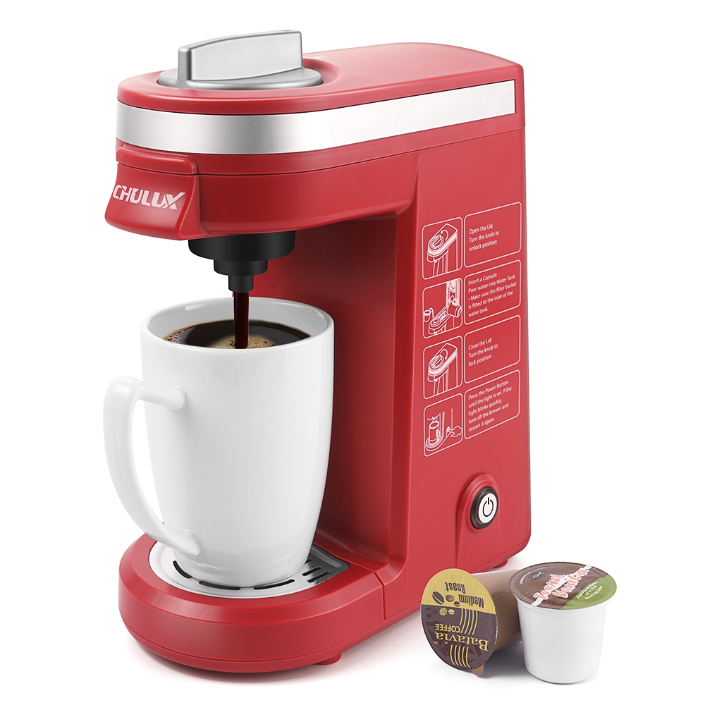 CHULUX Single Serve Coffee Maker Brewer for Single Cup Capsule