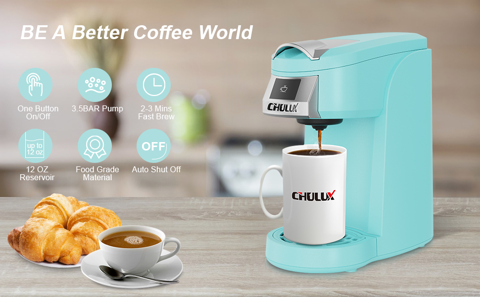 Dropship Single Serve Coffee Maker KCUP Pod Coffee Brewer, CHULUX Upgrade  Single Cup Coffee Machine Fast Brewing, All In One Simply Coffee Maker For  K CUP Ground Coffee Tea, Mini Coffee Machine