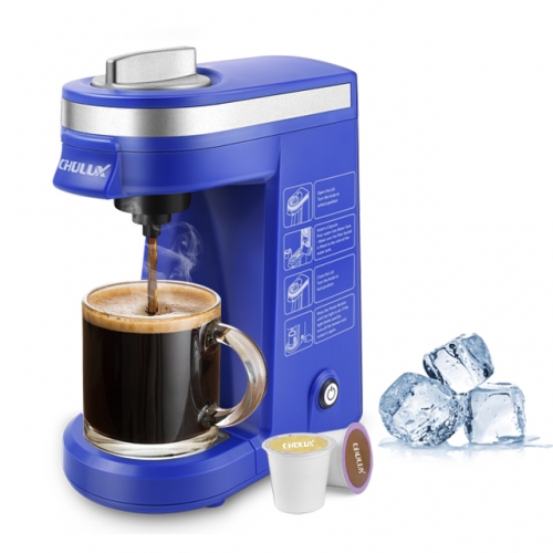 CHULUX Coffee Maker Machine,Single Cup Pod Coffee Brewer with Quick Brew Technology,Blue