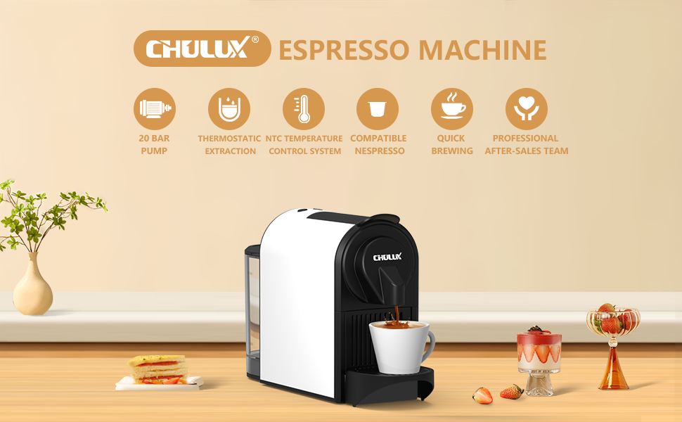 CHULUX 1400W Espresso Machine for Nespresso Capsules in 2023