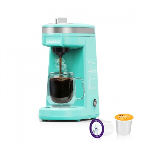 Chulux Single Serve Coffee Maker With Reusable Filter, One Button