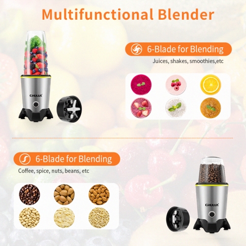 Dropship CHULUX 1000W Bullet Blender For Shakes And Smoothies, Personal  Single Serve Blender With 6-Edge Blade 32oz Blender Cup, Portable Blender  Coffee Grinder Nutritional Blender For Kitchen Fruit Vegetable to Sell  Online