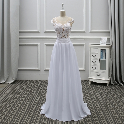 Sexy Lace White Beach Wedding Dresses 2019 Newest Perspective Robe De Mariage  Vestido De Noiva Trouwjurk  AZ06