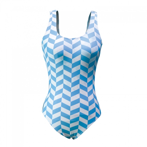 custom women one piece printed swimsuit