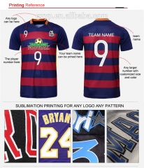 Yuepai Custom Soccer Jersey , High quality Sublimation Transfer team uniform