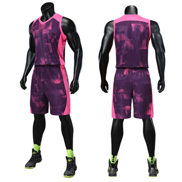 Pink Sublimated Custom Team Basketball Jerseys Shorts | YoungSpeeds Mens