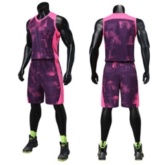 Sublimation Custom Pink basketball uniforms