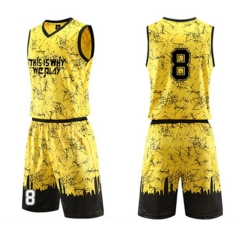 Needle Point - Custom Sublimated Basketball Jersey Set Yellow