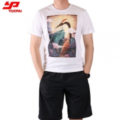 Fashion Round Neck Digital White Organic 100% Cotton T-shirts