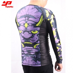 MMA wear custom fitness mens sublimation printed mens mma rash guards